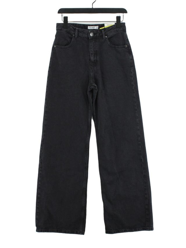 Pull&Bear Women's Jeans UK 8 Black 100% Cotton