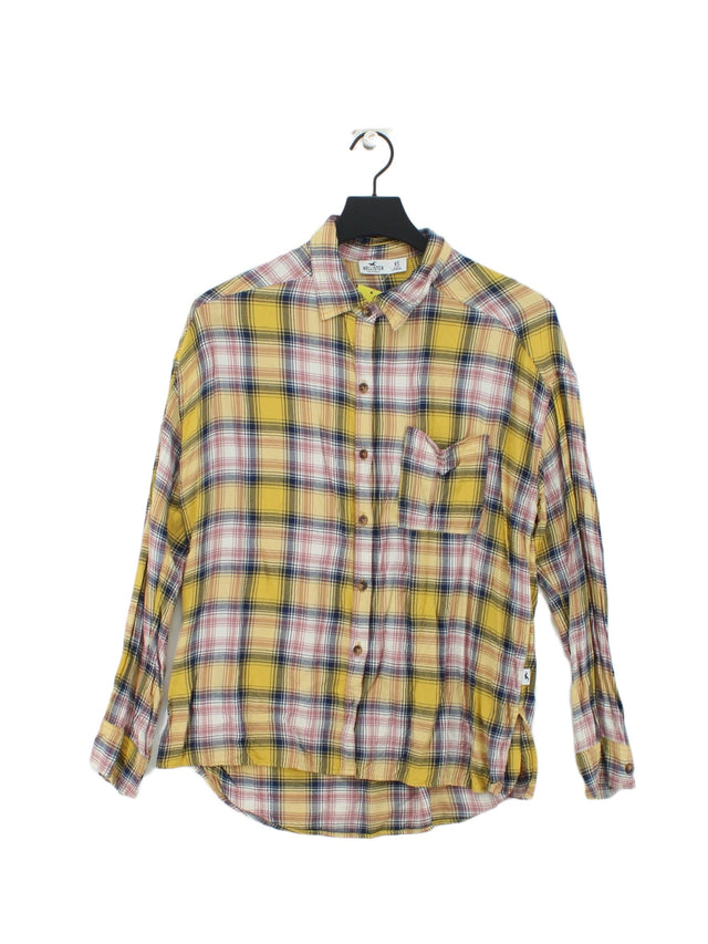 Hollister Women's Shirt XS Yellow 100% Viscose