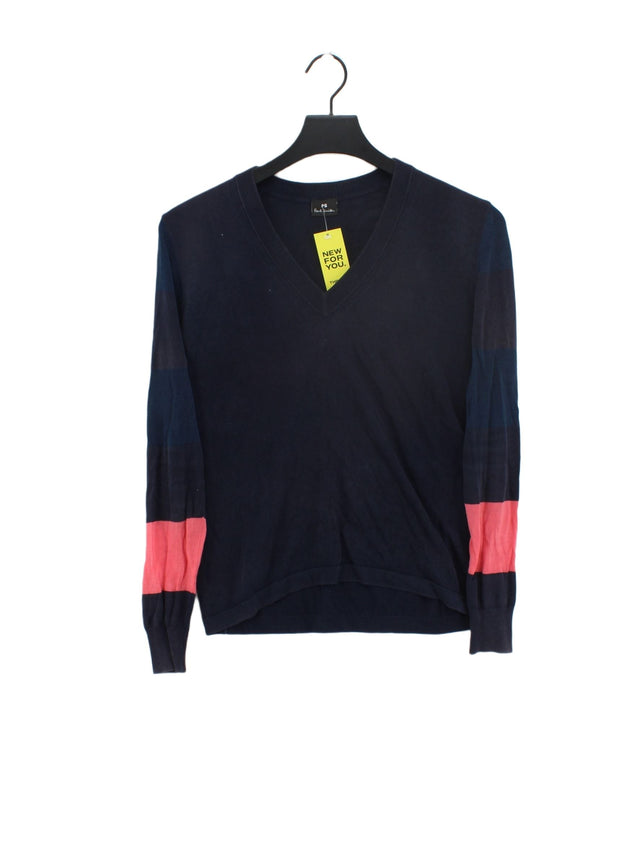 Paul Smith Women's Jumper S Blue Cotton with Rayon