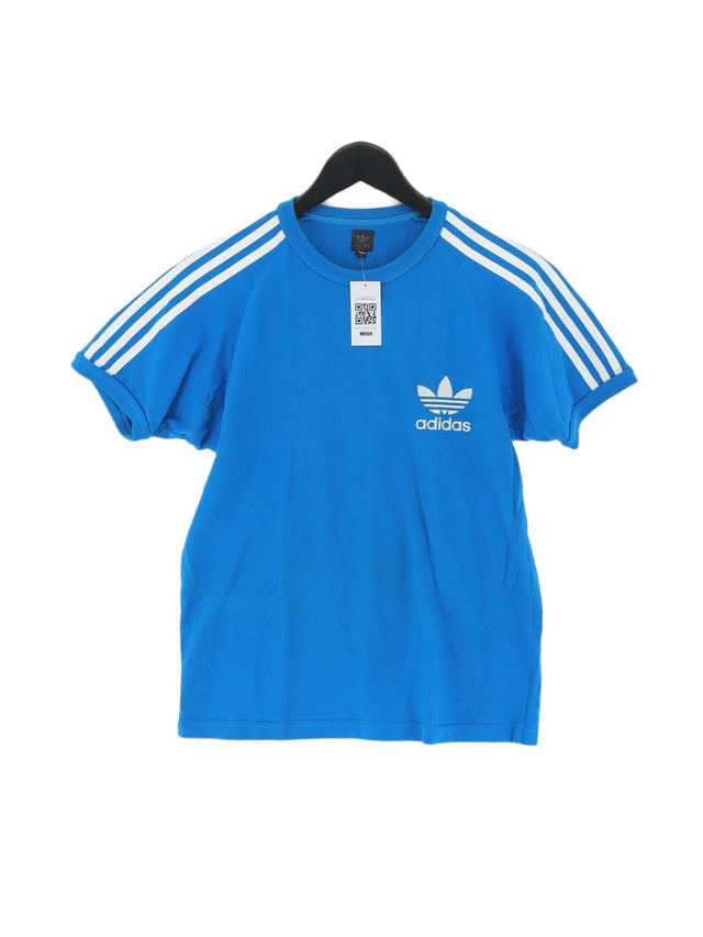 Adidas Men's T-Shirt S Blue 100% Cotton
