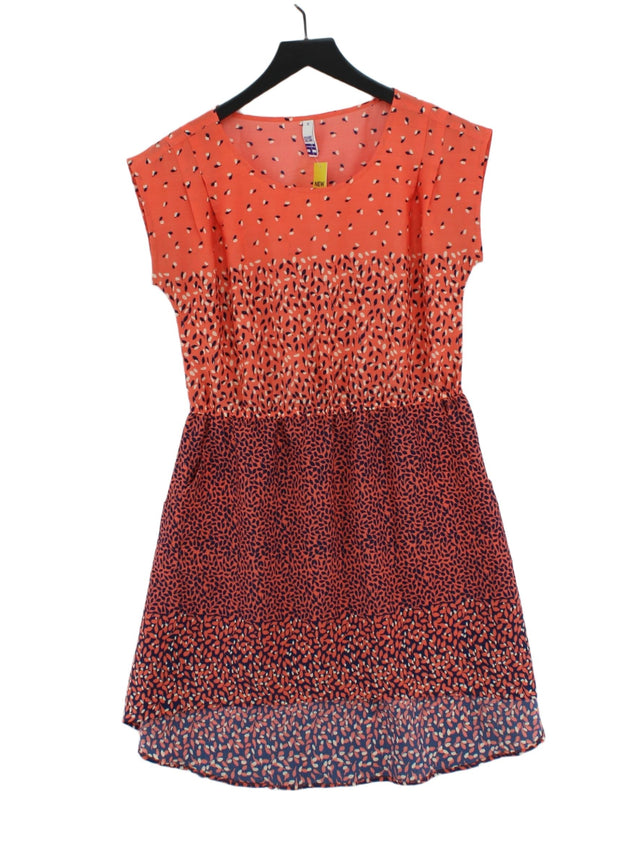 H By Henry Holland Women's Midi Dress UK 12 Orange 100% Polyester
