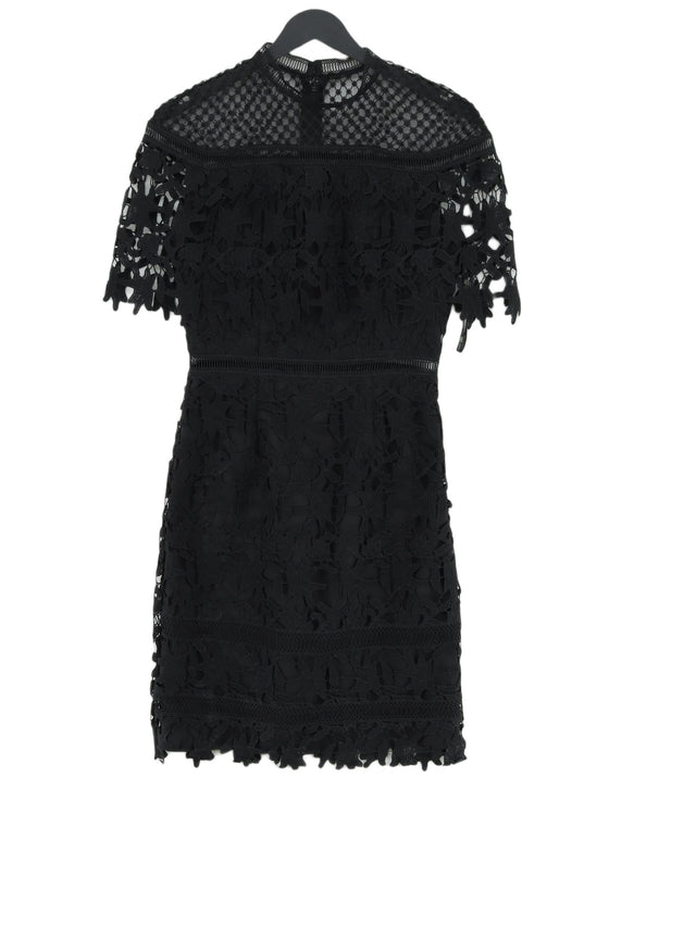 Chi Chi London Women's Midi Dress UK 10 Black 100% Polyester