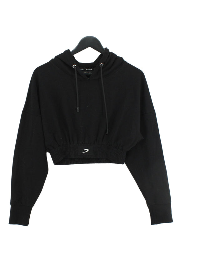 Boxraw Women's Hoodie S Black Cotton with Elastane