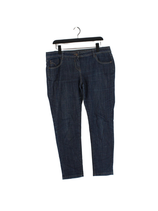 Next Women's Jeans UK 16 Blue Cotton with Spandex