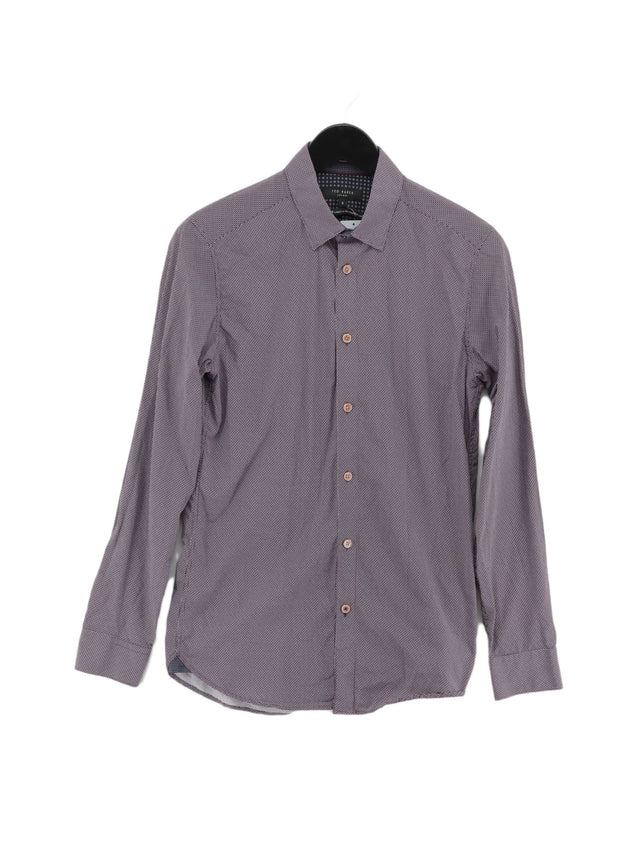 Ted Baker Men's Shirt Chest: 36 in Purple 100% Cotton
