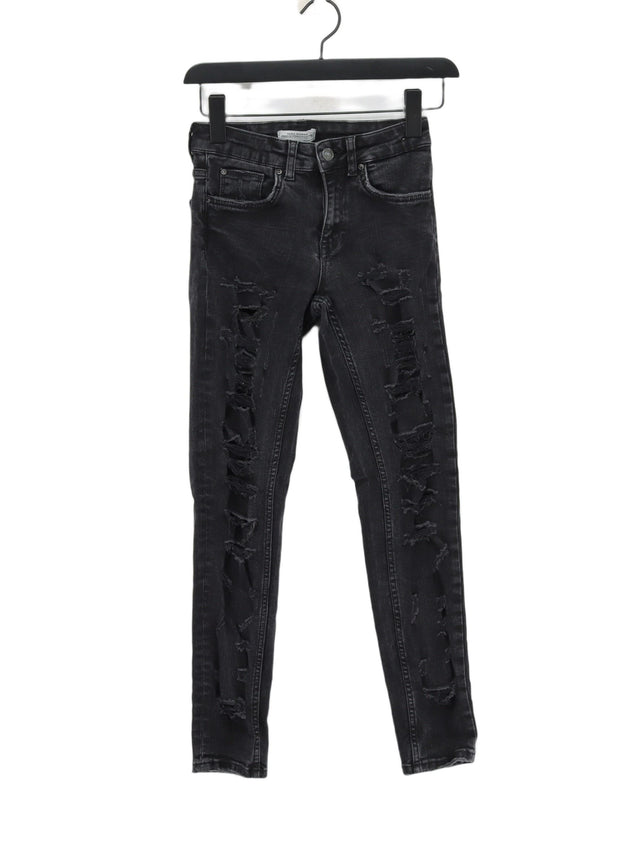 Zara Women's Jeans UK 6 Black Cotton with Elastane, Polyester