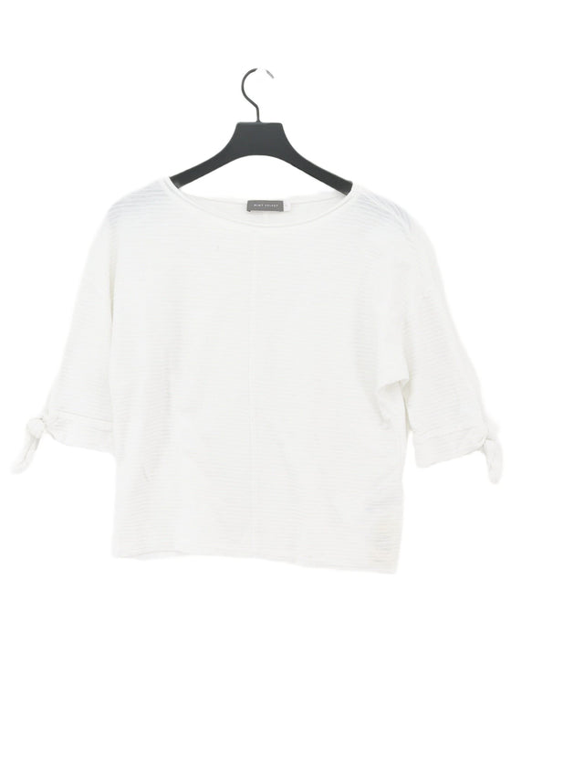 Mint Velvet Women's Top UK 12 White 100% Cotton