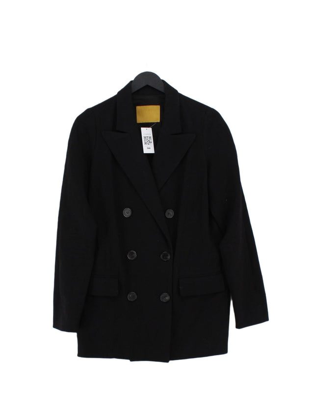 Lanvin Women's Coat UK 12 Black Wool with Other