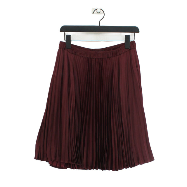 Club Monaco Women's Midi Skirt UK 10 Purple Cotton with Polyester