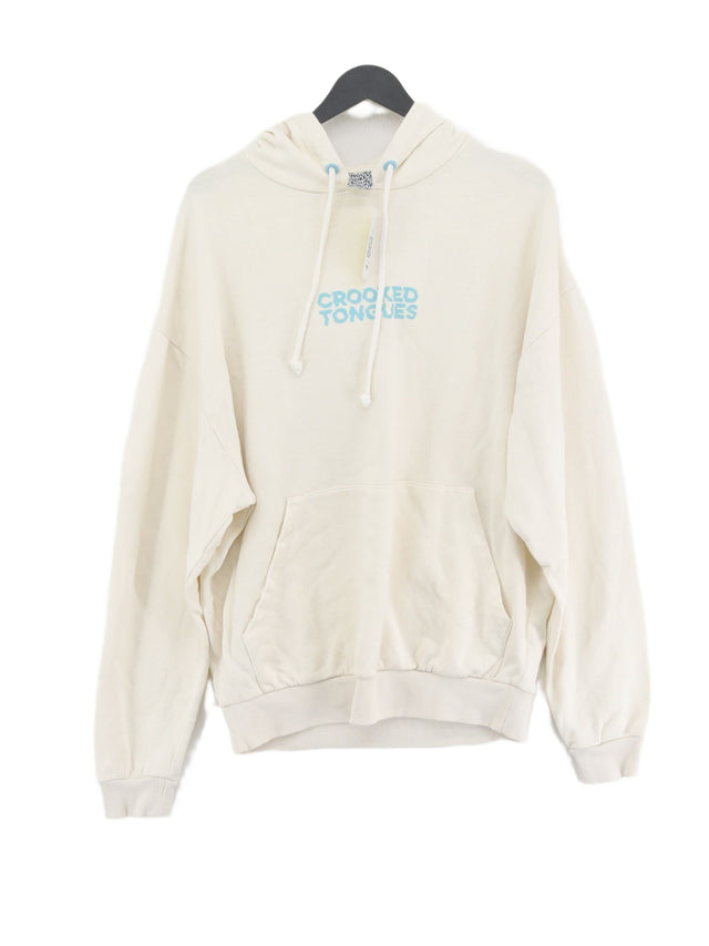 Crooked Tongues Women's Hoodie S Cream 100% Cotton