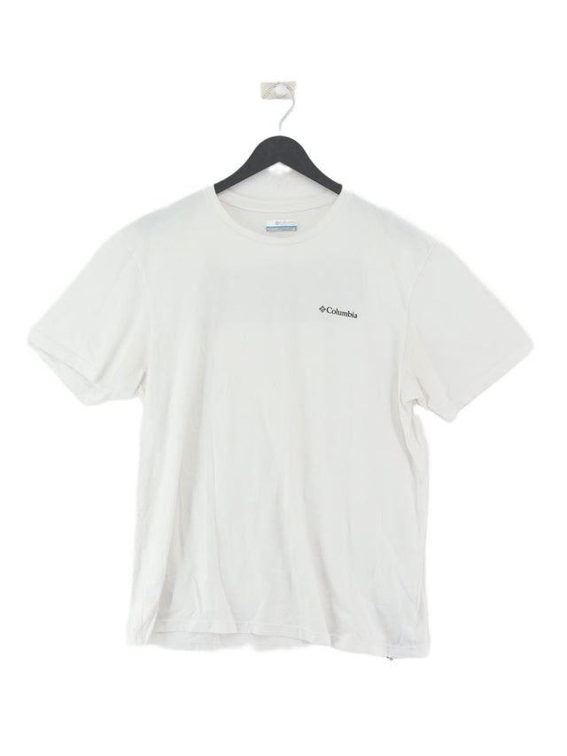 Columbia Men's T-Shirt L White 100% Cotton
