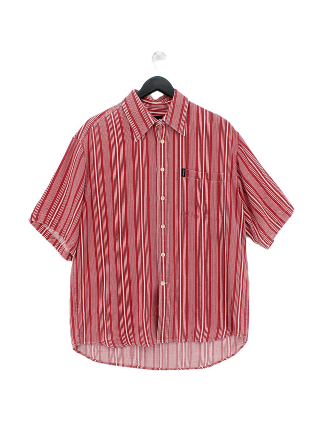 Ermenegildo Zegna Men's Shirt L Red 100% Cotton