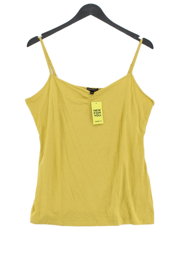 Limited Collection Women's T-Shirt UK 18 Yellow Viscose with Elastane