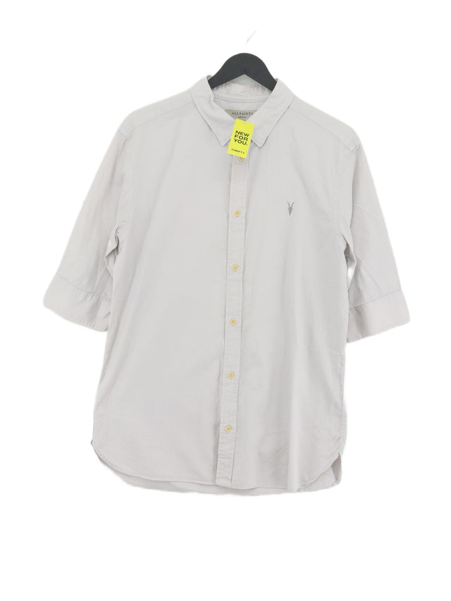 AllSaints Men's Shirt M Grey 100% Cotton