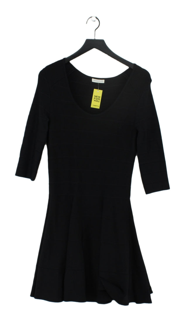 Whistles Women's Midi Dress UK 12 Black Viscose with Elastane, Nylon