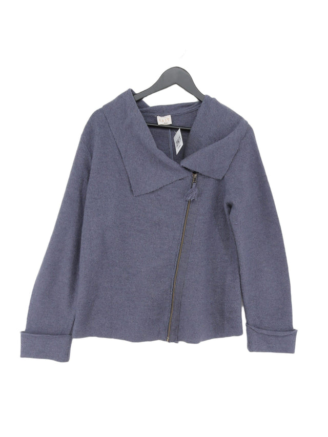 East Women's Cardigan M Blue 100% Wool