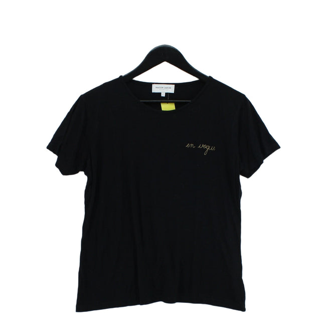 Maison Labiche Women's T-Shirt L Black 100% Viscose