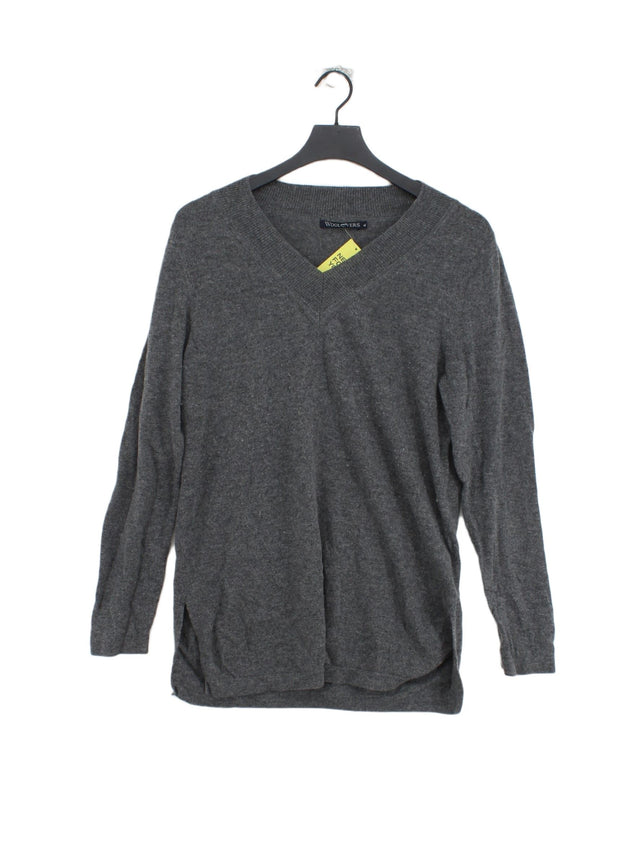 Woolovers Women's Jumper M Grey Wool with Cashmere