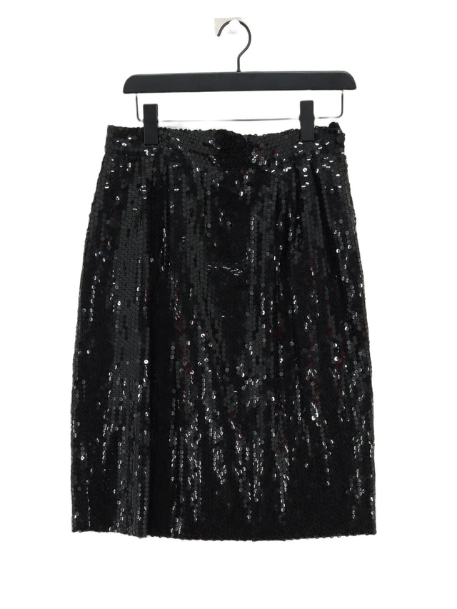 Giorgio Grati Women's Midi Skirt UK 14 Black Viscose with Other