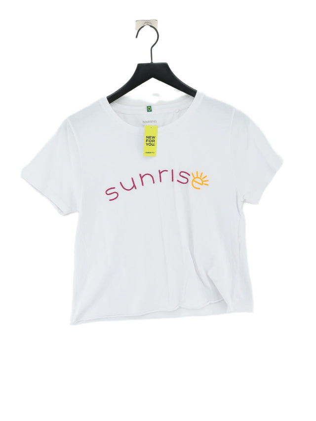 Havaianas Women's T-Shirt S White 100% Other