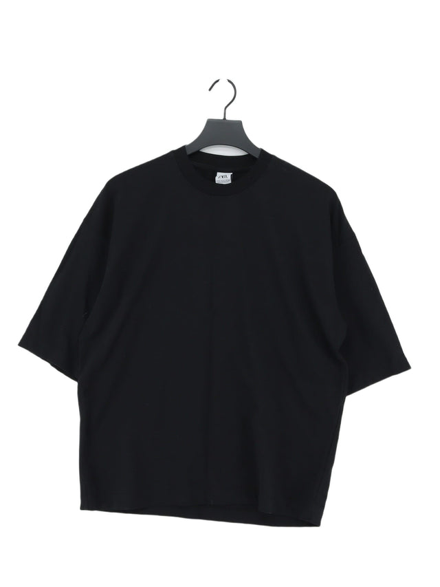 Zara Men's T-Shirt S Black 100% Other