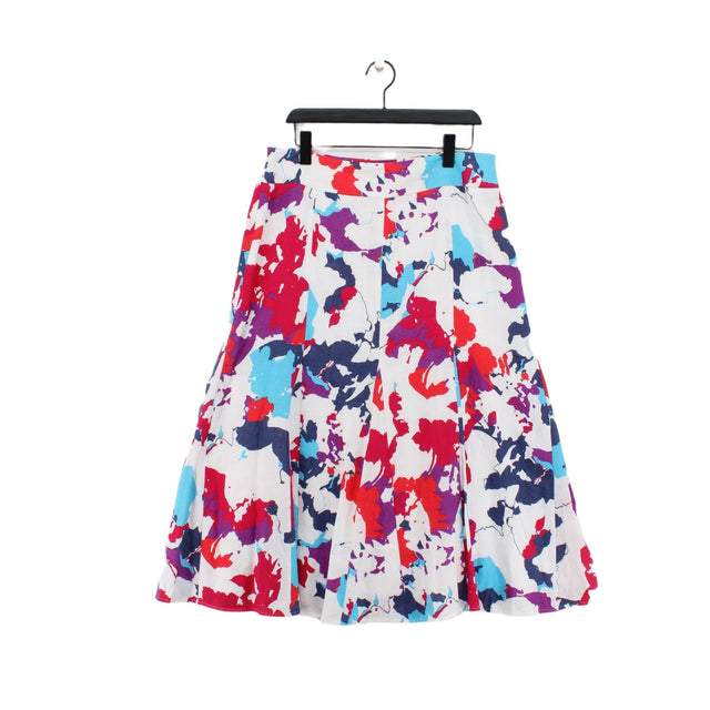 Viyella Women's Maxi Skirt UK 14 Multi Linen with Cotton