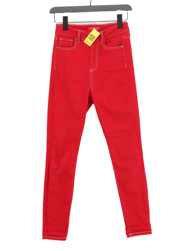 Guess Women's Jeans W 25 in Red 100% Other