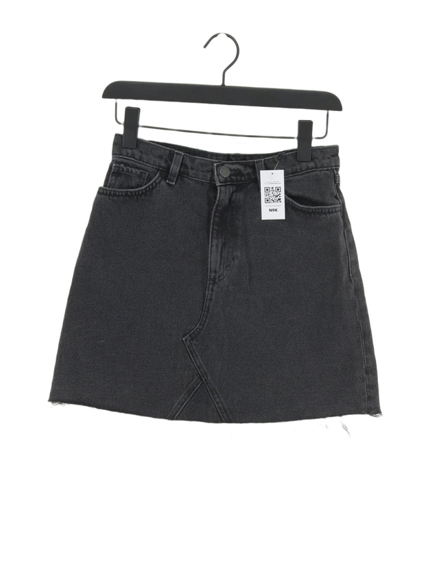 Monki Women's Midi Skirt W 36 in Black 100% Cotton