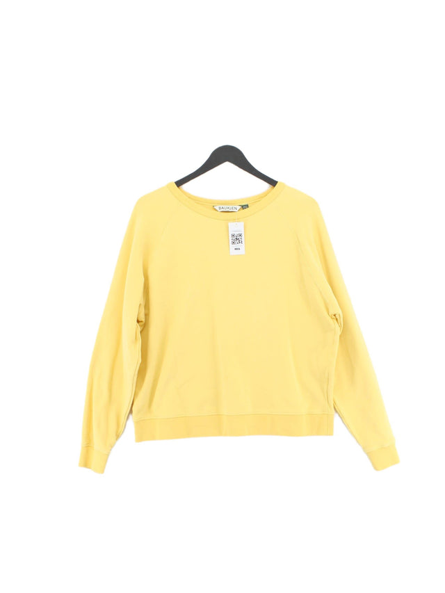 Baukjen Women's Jumper UK 10 Yellow Cotton with Elastane