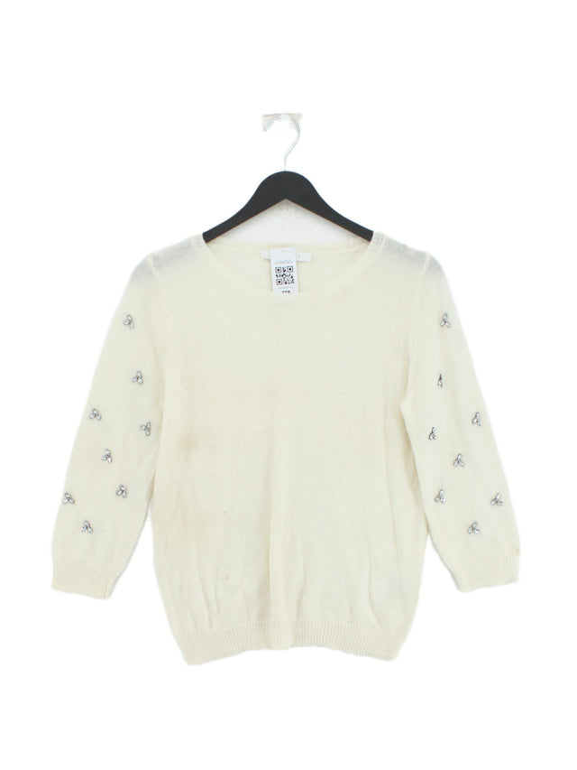 Mademoiselle R Women's Jumper UK 10 Cream Polyamide with Other