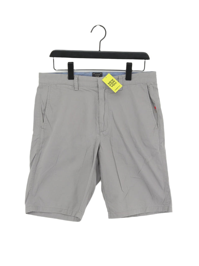 J. Crew Men's Shorts W 32 in Grey 100% Cotton