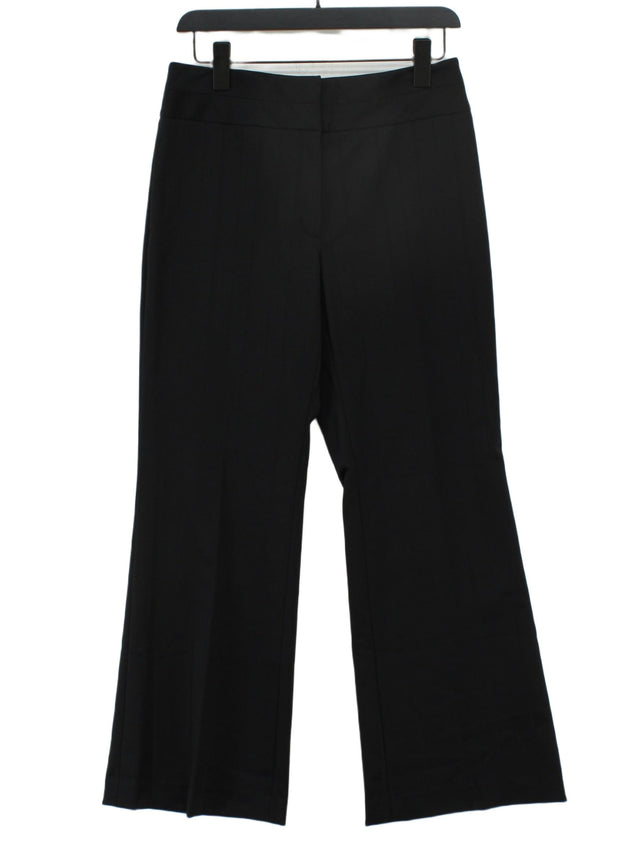 Next Women's Suit Trousers UK 10 Black Polyester with Elastane, Viscose