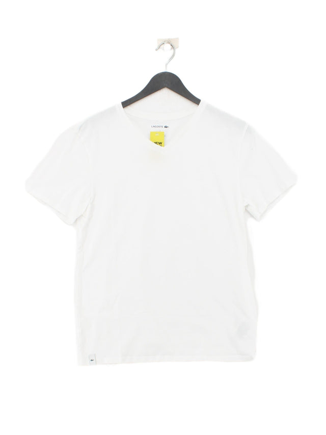 Lacoste Men's T-Shirt L White 100% Cotton