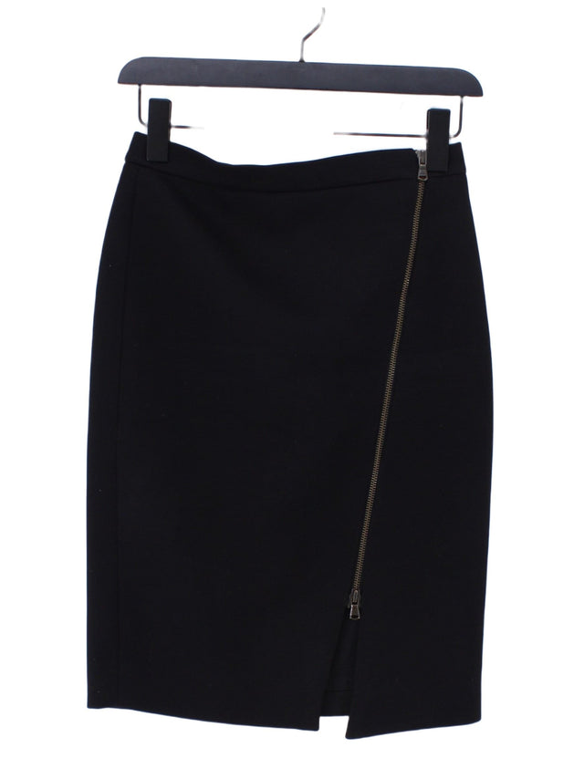 J. Crew Women's Midi Skirt XXS Black Polyester with Elastane, Viscose