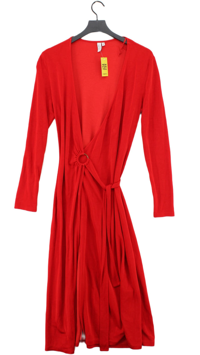 & Other Stories Women's Midi Dress UK 12 Red Elastane with Viscose