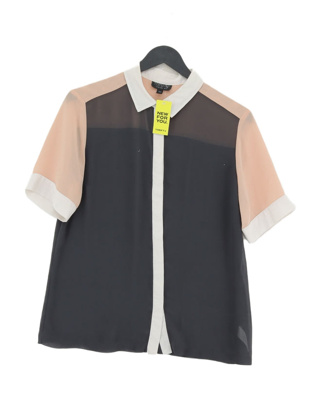 Topshop Women's Shirt UK 10 Black 100% Polyester