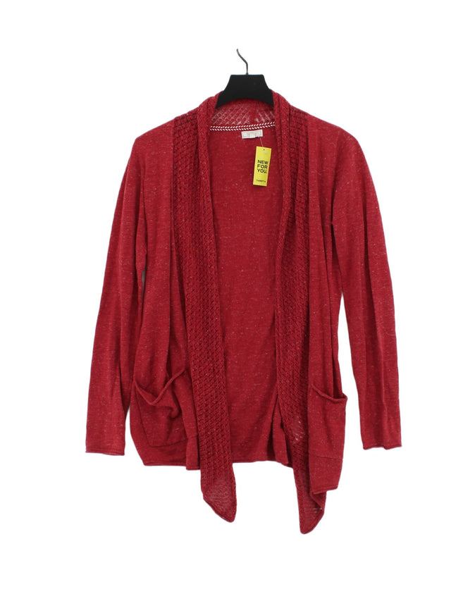 FatFace Women's Cardigan UK 8 Red 100% Cotton