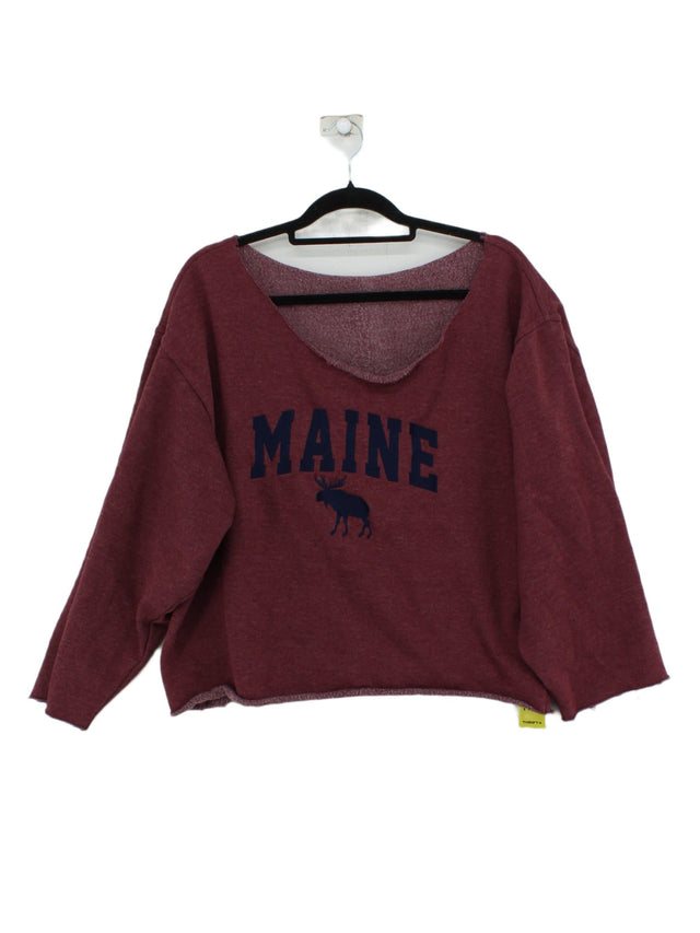 Maine Women's Jumper M Red Cotton with Polyester