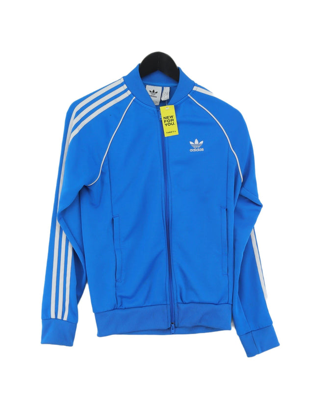 Adidas Women's Hoodie S Blue Polyester with Cotton