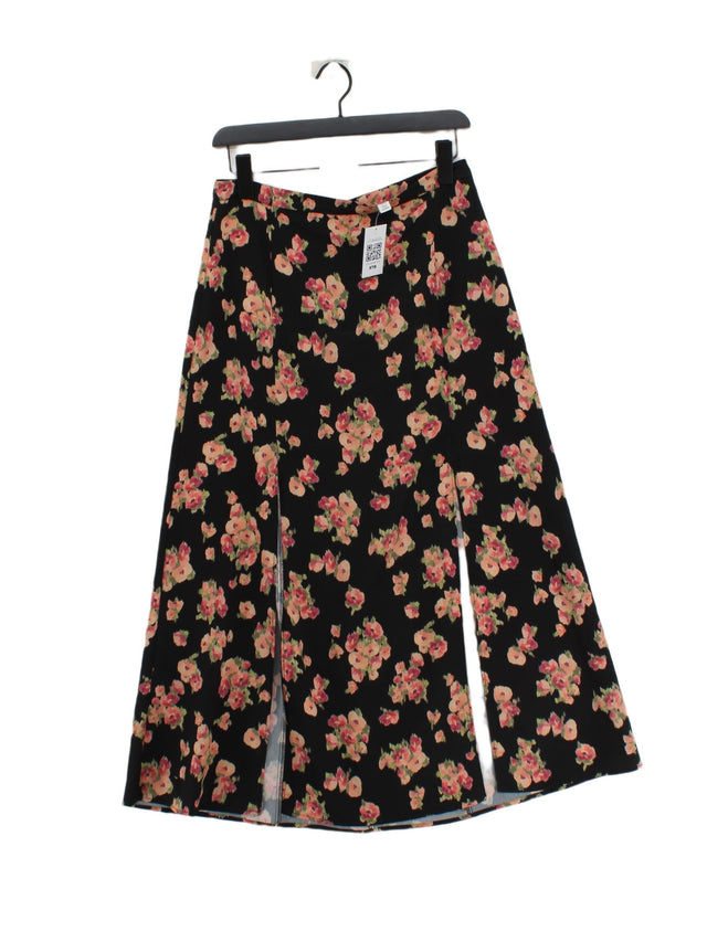 Topshop Women's Maxi Skirt UK 10 Black 100% Polyester