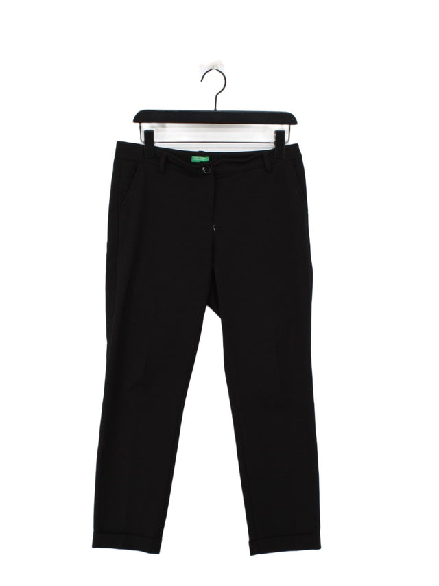 United Colors Of Benetton Women's Suit Trousers UK 12 Black