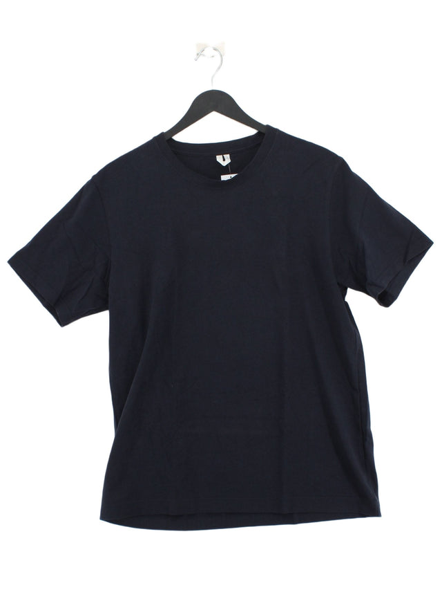 Arket Men's T-Shirt M Blue 100% Cotton