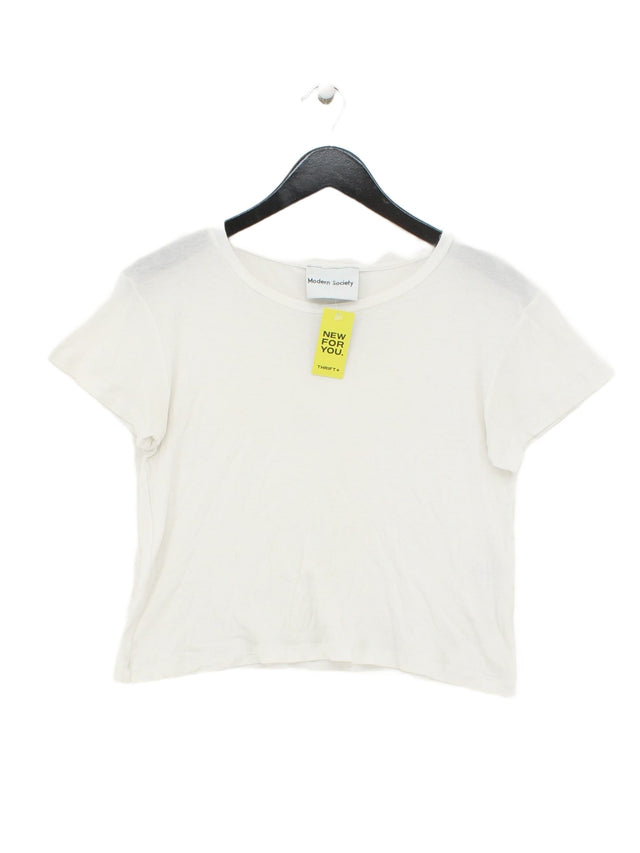 Modern Society Women's T-Shirt S White 100% Cotton