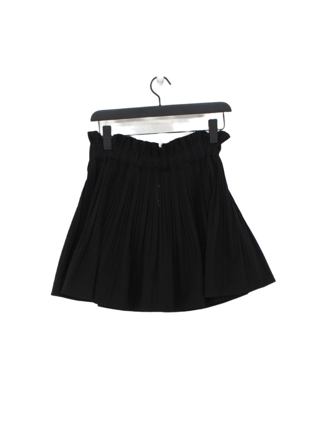 Zara Women's Midi Skirt S Black Polyester with Viscose