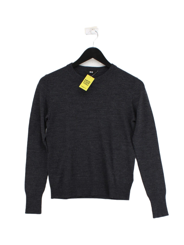 Uniqlo Women's Jumper XS Grey 100% Wool