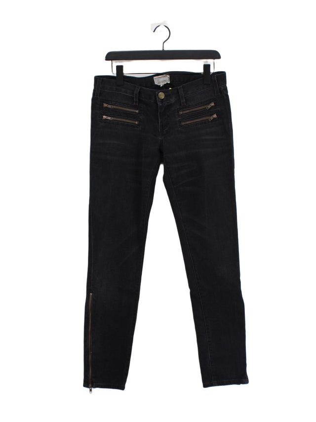 Current/Elliott Women's Jeans W 28 in Black Cotton with Elastane