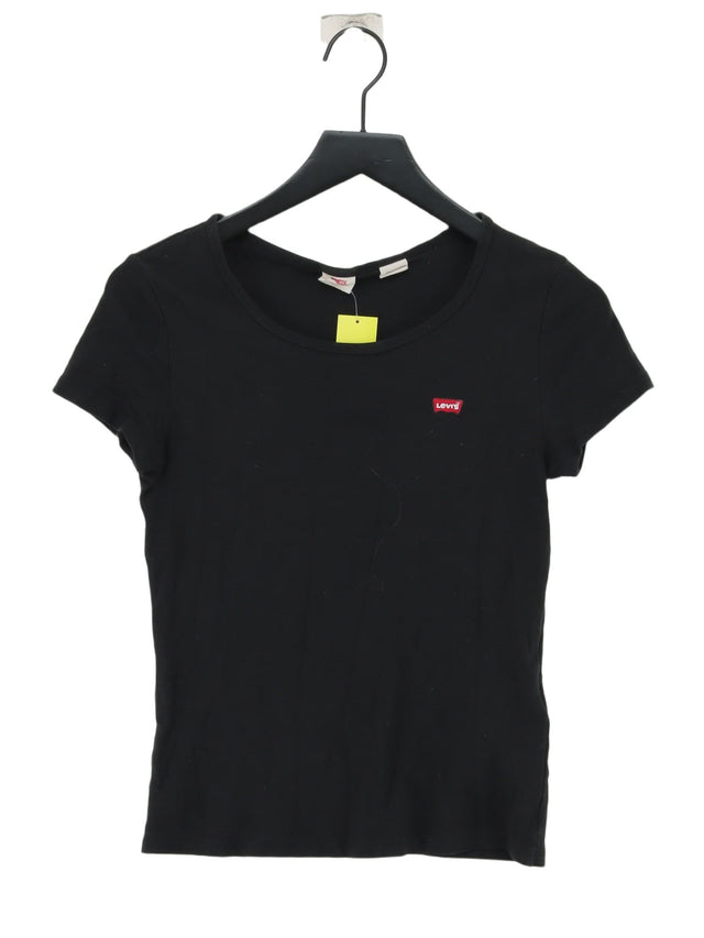 Levi’s Women's T-Shirt S Black Cotton with Elastane
