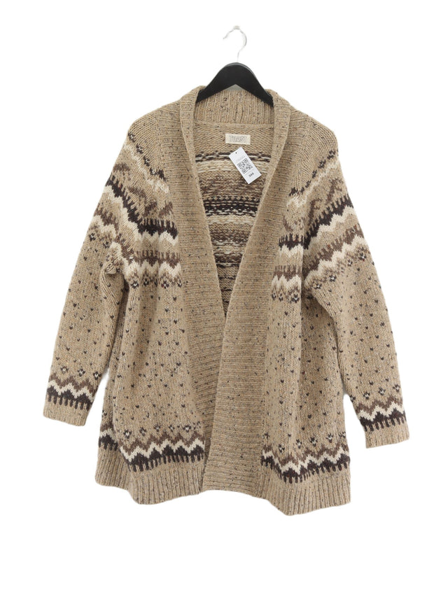 Toast Women's Cardigan UK 14 Brown 100% Wool