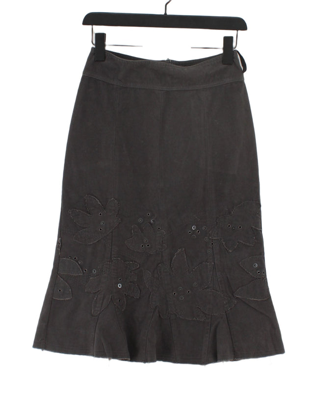 Sandwich Women's Midi Skirt UK 6 Grey 100% Cotton