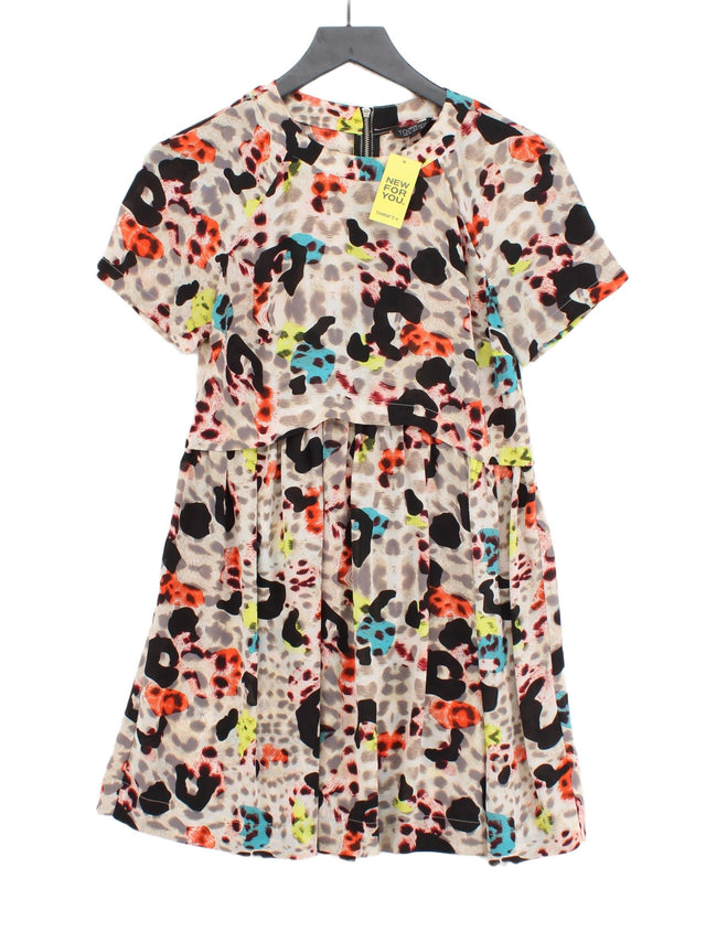 Topshop Women's Midi Dress UK 8 Multi 100% Polyester